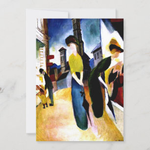 Carte Août Macke - Deux femmes devant une boutique Casqu