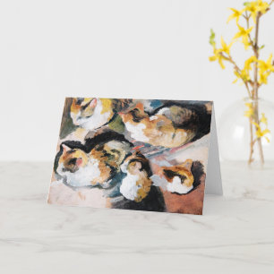 Carte Août Macke's Katzenstudien (Étude d'un chat)