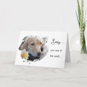 Carte *~* AP61 Fleur Malade Remise sur Pied Chien Doré