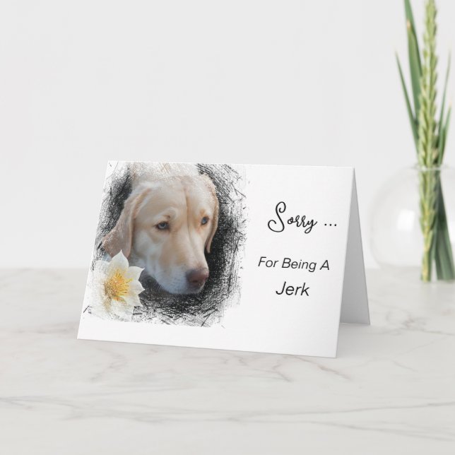 Carte *~* AP61 Message Fleur Retriever Triste (Devant)