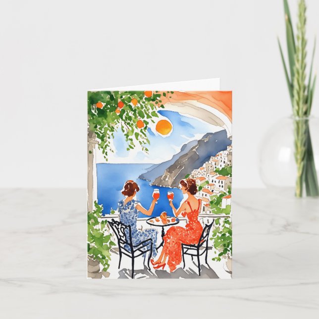 Carte Aperitivo en Aquarelle Amalfi (Devant)