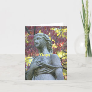 CARTE APOLOGIE HUMOREUSE/STATUE CLASSIQUE/WARDROBE MA