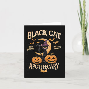 Carte Apothicaires du chat noir passionnés d'Halloween