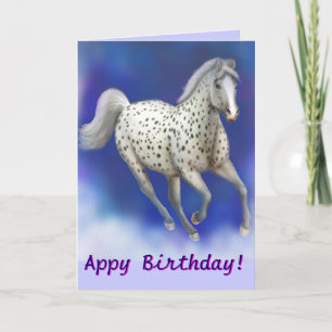 Carte Appaloosa heureux personnalisable d'anniversaire
