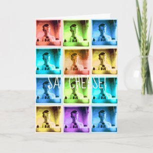 CARTE APPAREIL PHOTO COLORÉ VINTAGE TYPE DIS CHEESE VINT