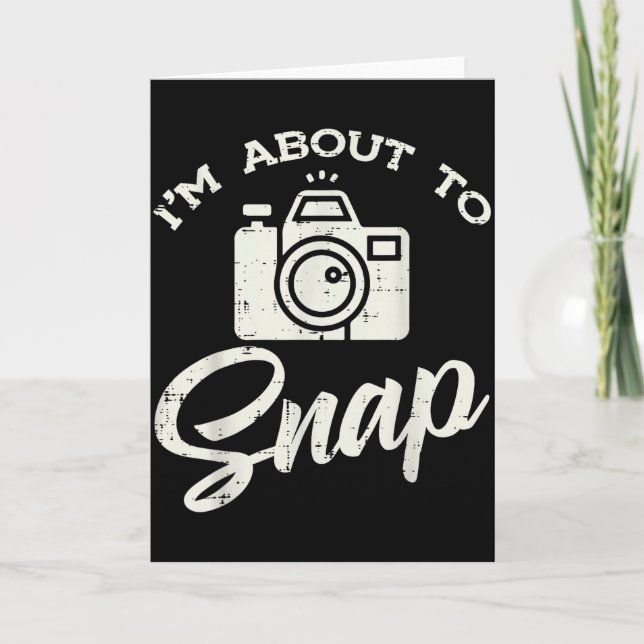 Carte Appareil photo de photographe Je vais prendre une  (Devant)