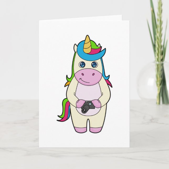 Carte Appareil photo Licorne (Devant)