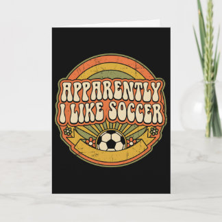 Carte Apparemment j'aime le football Rétro jour de match