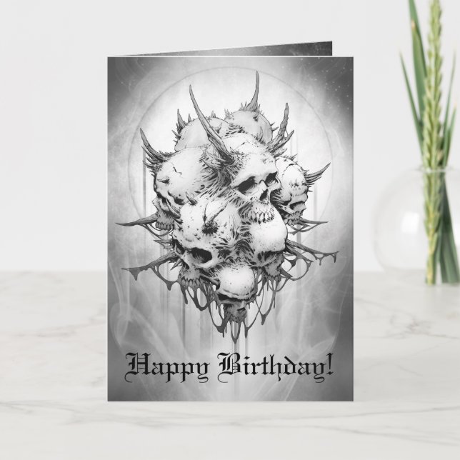 Carte Apparition de la mort Anniversaire (Devant)