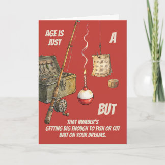 Carte Appât de pêche Rêves d'anniversaire Motivation