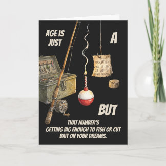Carte Appât de pêche Rêves d'anniversaire Motivation