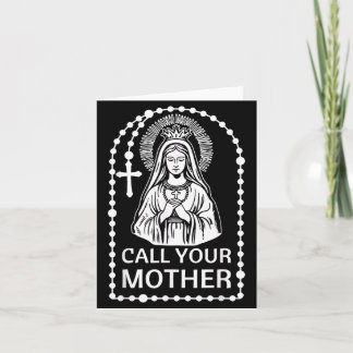 Carte Appellez Mère Humour Catholique Vierge Marie Foi A