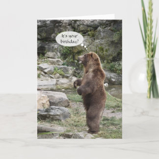 Carte Applaudissements debout d'ours grizzly
