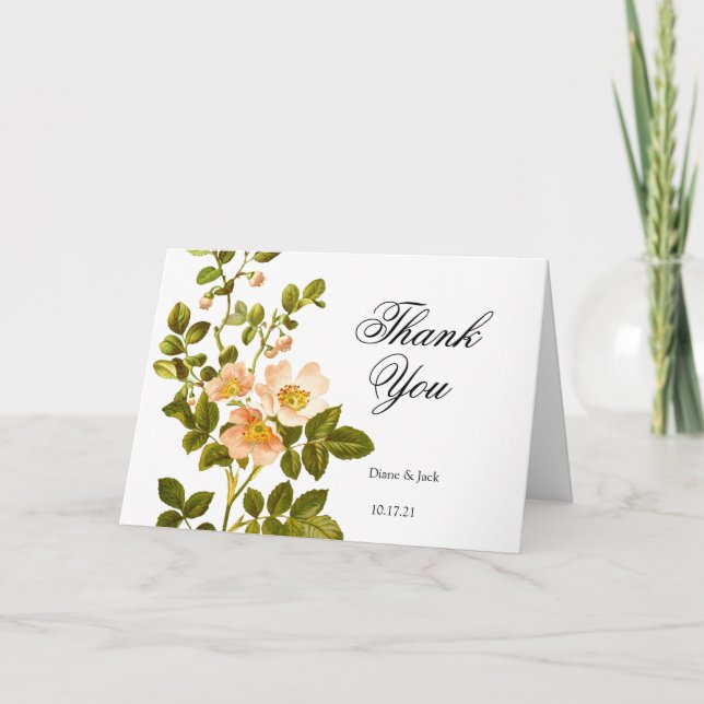 Carte Apple Blossom Watercolor Mariage (Devant)