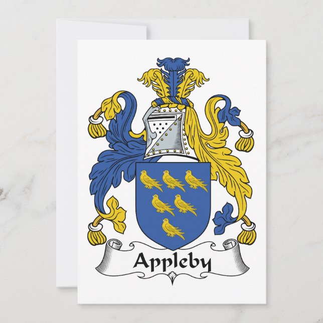 Carte Appleby Family Crest (Devant)