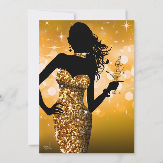 Carte Apportez le Bling Sparkle | or (Devant)