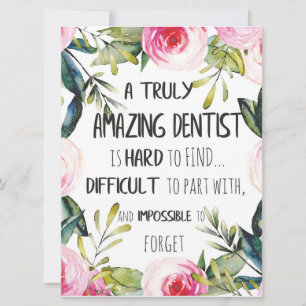 Carte Appréciation des dentistes Docteur Merci Citation 