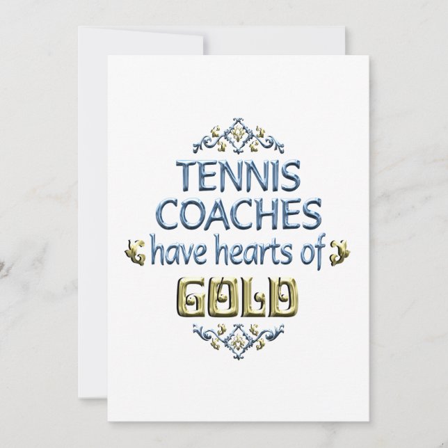 Carte Appréciation des entraîneurs de tennis (Devant)