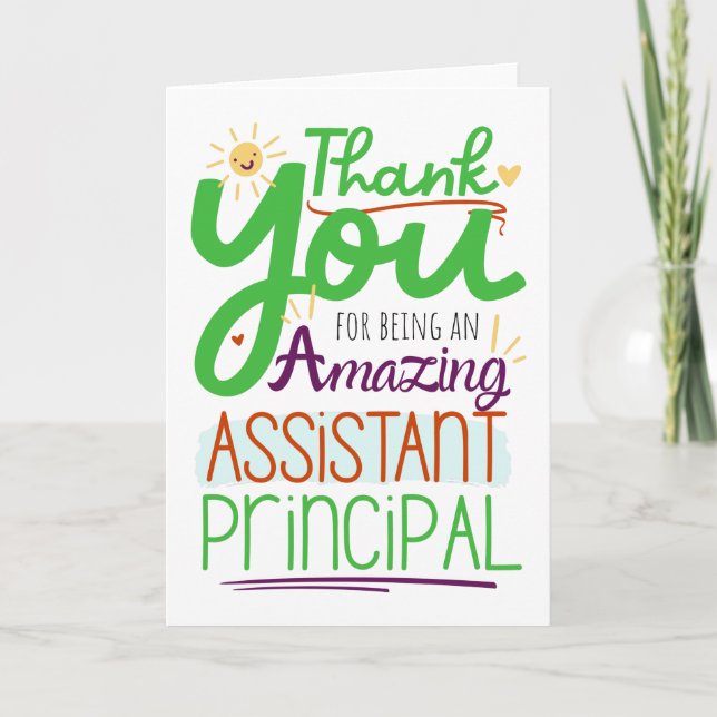 Carte Appréciation principale de l'Assistant Merci (Devant)
