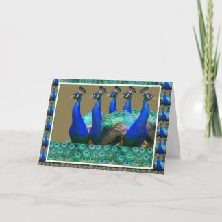 Carte Appréciez :  Le paon n fait varier le pas des