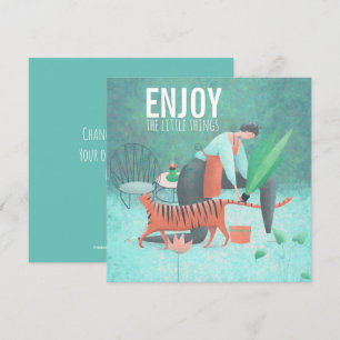 Carte Appréciez le zen de jardinage de petite turquoise