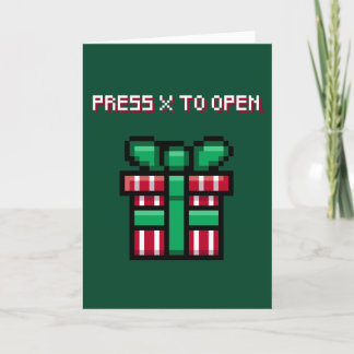 Carte Appuyez sur X pour ouvrir - jeu vidéo Pixel Noël