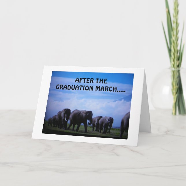 CARTE "APRÈS LA MARCHE DE DIPLÔME" DIT LES ÉLÉPHANTS (Devant)
