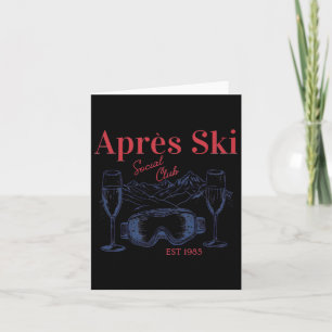 Carte Apres Ski Social Club Boire Party Femmes hiver