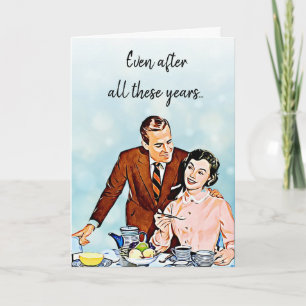 Carte Après toutes ces années La Saint Valentin rétro