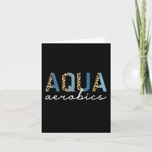 Carte Aqua Aerobics Empreinte Cheetah Aqua aérobic cadea (Devant)