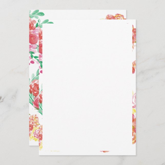 Carte Aqua fleur (Devant / Derrière)