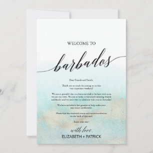 Carte Aqua Gold Beach Barbade Bienvenue et itinéraire