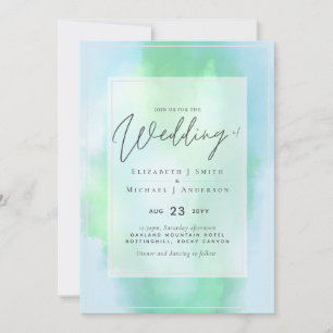 Carte Aqua Mint Dreams Mariage Budget Moderne