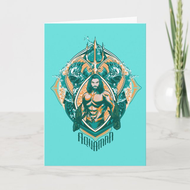 Carte Aquaman | Graphique Aquaman & Trenchers (Devant)