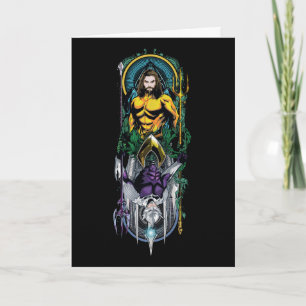 Carte Aquaman Panneau Art Nouveau réversible Orin & Or