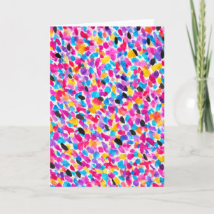 Carte Aquarelle Abstraite de couleur vive