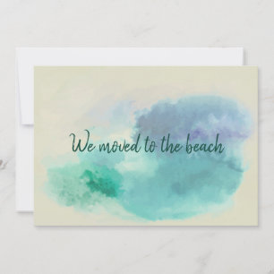 Carte Aquarelle Abstraite minimaliste déplacée à la plag