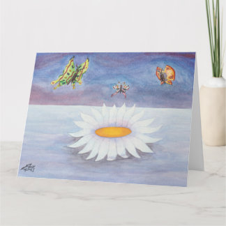 Carte Aquarelle Aquarelle Lots Fleur Eau Reiki