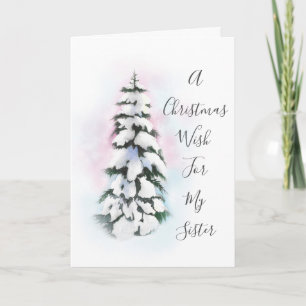 Carte Aquarelle Arbre d'hiver Vignette