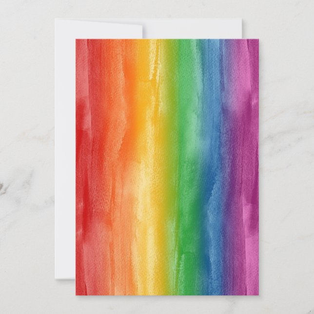 Carte Aquarelle arc-en-ciel (Devant)