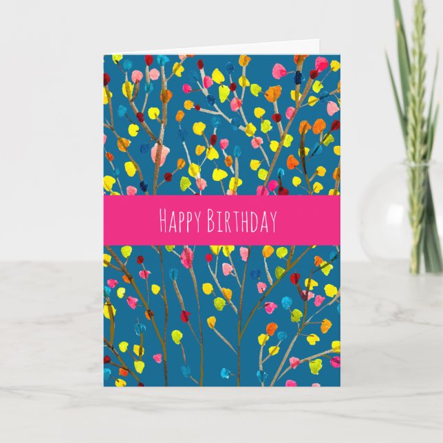 Carte Aquarelle arc-en-ciel (Devant)