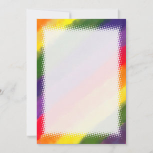 Carte Aquarelle arc-en-ciel do-it-yourself blanc