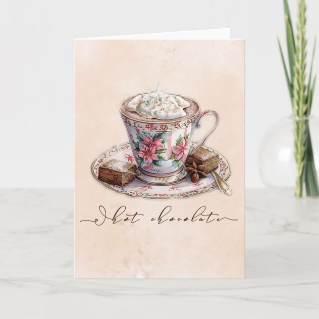 Carte Aquarelle au chocolat chaud (Devant)