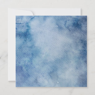 Carte Aquarelle bleu artistique