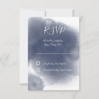 Carte Aquarelle bleue
