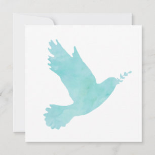 Carte Aquarelle Blue Dove