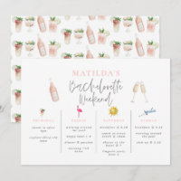 Aquarelle boissons bachelorette week-end itinérair