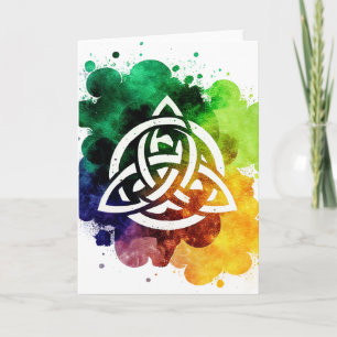 Carte Aquarelle celtique de Grunge colorée St Patrick's 