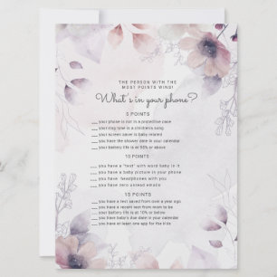 Carte aquarelle chute feuillage Baby shower téléphone ca