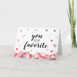 Carte Aquarelle Coeurs Vous Êtes Mes Valentines Favorite